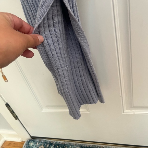 Indikah sweater dress size large blue sparkly , side slit open back - Picture 5 of 7